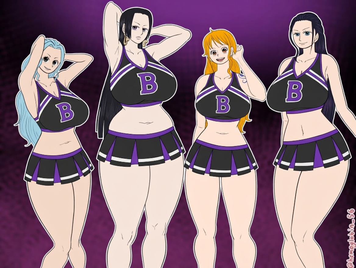 4girls, boa hancock, female, female only, hemoglobin 56, nami (one piece), nefertari vivi, nico robin, one piece