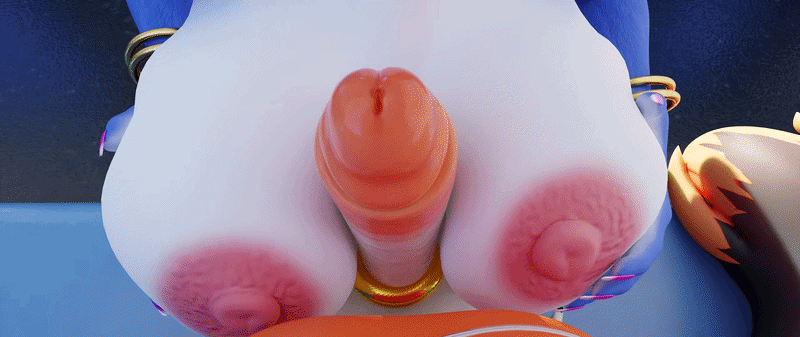 3d, 3d animation, aak (arknights), aak (valorlynz), animated gif, blackspoiler, boobjob, breast play, cock ring, digital media (artwork), dogzeela, highres, krystal (dogzeela), male pov, paizuri, paizuri lead by female, partial male, penis between breasts, studio montagne, tagme, titfuck, titjob, valorlynz