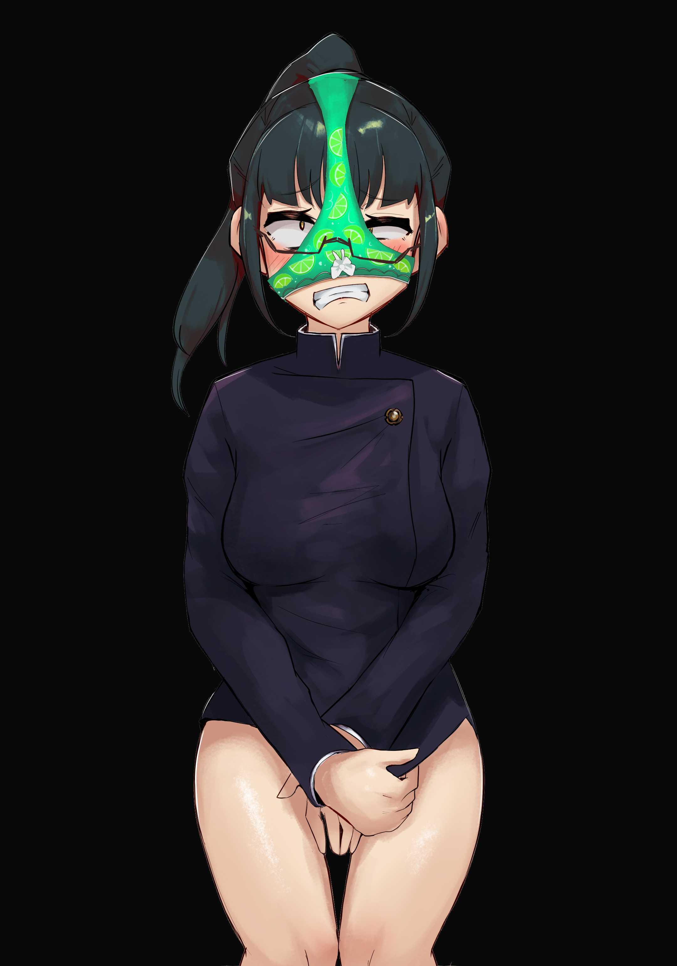 humiliated, humiliating, humiliation, humiliation fetish, jujutsu kaisen, maki zenin, wedgie, wedgie fetish, wedgied female, wedgies, zen'in maki, zenin maki