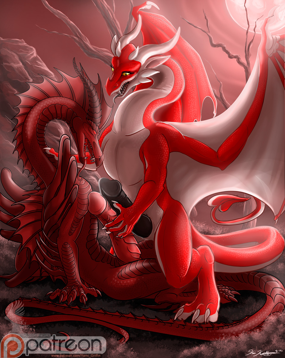 big_penis big_red claws dragon eradragon erection feral frottage horn male penis scales scalie sex western_dragon wings yami_griffin yaoi