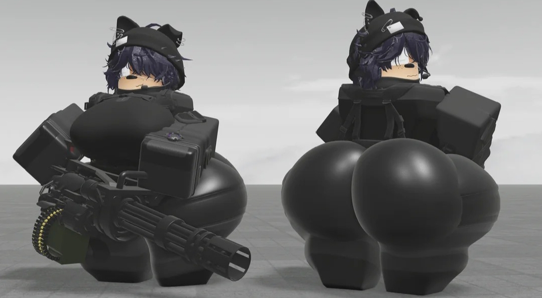 1girls, 3d, 3d (artwork), 3d model, 3d render, armor, armored, armored boots, armored female, ass, ass bigger than head, ass focus, ass up, background, baseplate, big ass, big breasts, big butt, boots, breasts, breasts bigger than head, bubble butt, butt focus, caffinatedbuns, clothed, clothed female, clothes, clothing, curvaceous, curvaceous female, curvaceous figure, curves, curvy, curvy body, curvy female, curvy figure, dead ahead, fan character, female, female focus, female only, huge ass, huge breasts, huge butt, large ass, large breasts, large butt, larger female, light skin, light-skinned female, looking at viewer, looking back, massive ass, massive boobs, massive breasts, massive butt, massive tits, milf, military, military boots, military clothing, military girl, military uniform, minigun, oc, original character, pants, police, police uniform, policewoman, roblox, robloxian, seductive, seductive body, seductive look, seductive pose, solo, solo female, solo focus, standing, tactical gear, tactical nudity, thick, thick ass, thick butt, thick legs, thick thighs, tits bigger than head, weapon, xena (caffinatedbuns)