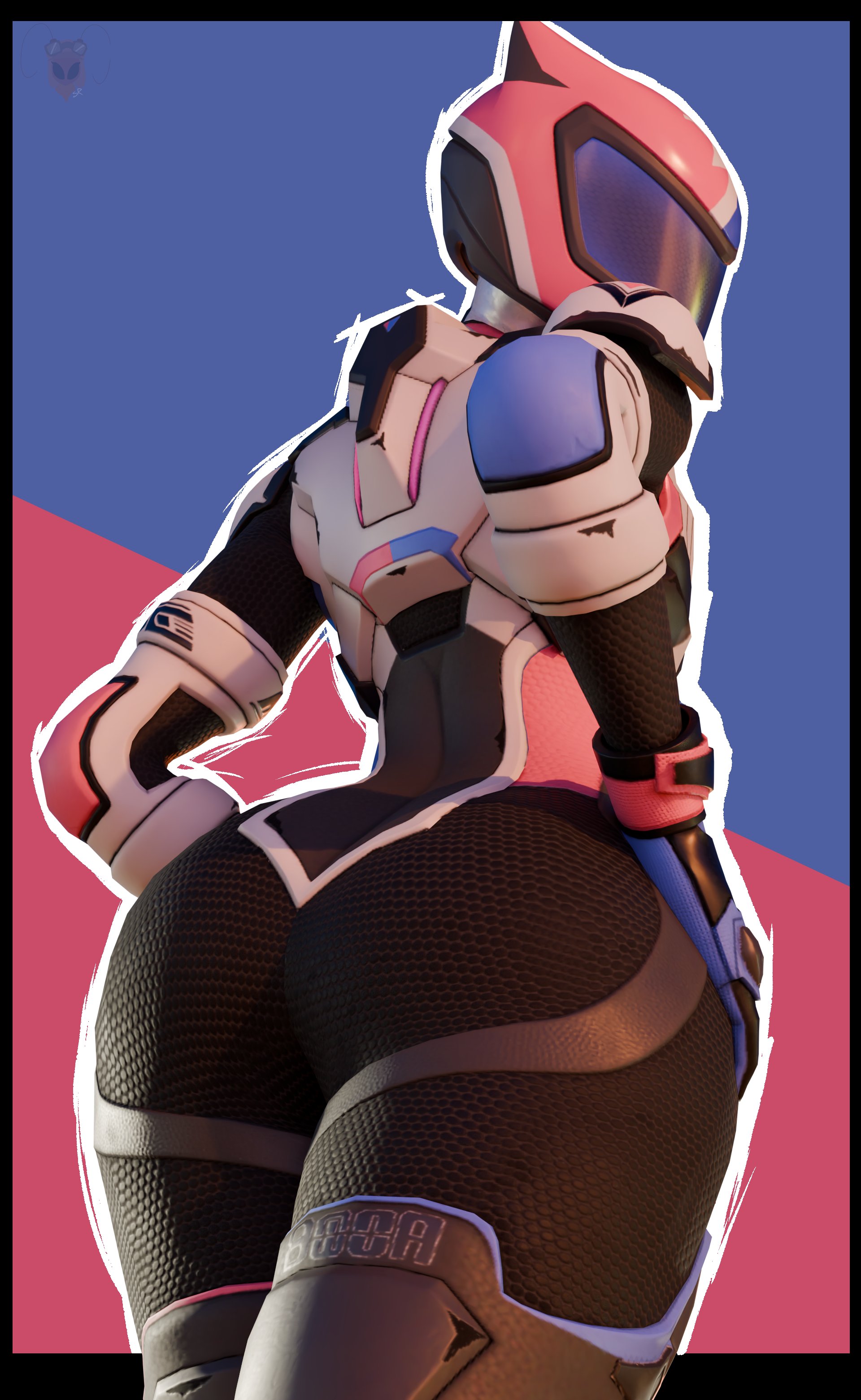 3d, ass, big ass, big butt, bodysuit, catsuit, control (fortnite), female, fortnite, helmet, helmet covering face, stupidroach, tagme