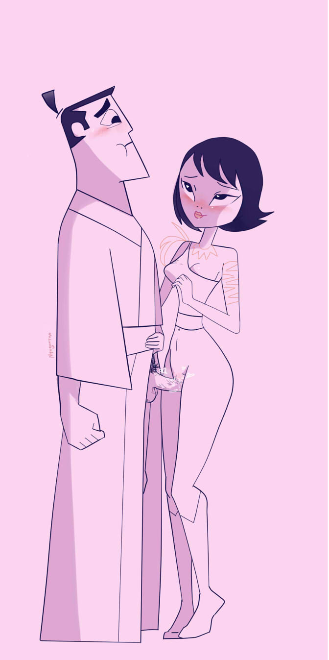 ashi_(samurai_jack) blush breasts canon_couple cum cum_in_pussy cum_inside daughters_of_aku penis pussy samurai_jack samurai_jack_(character)