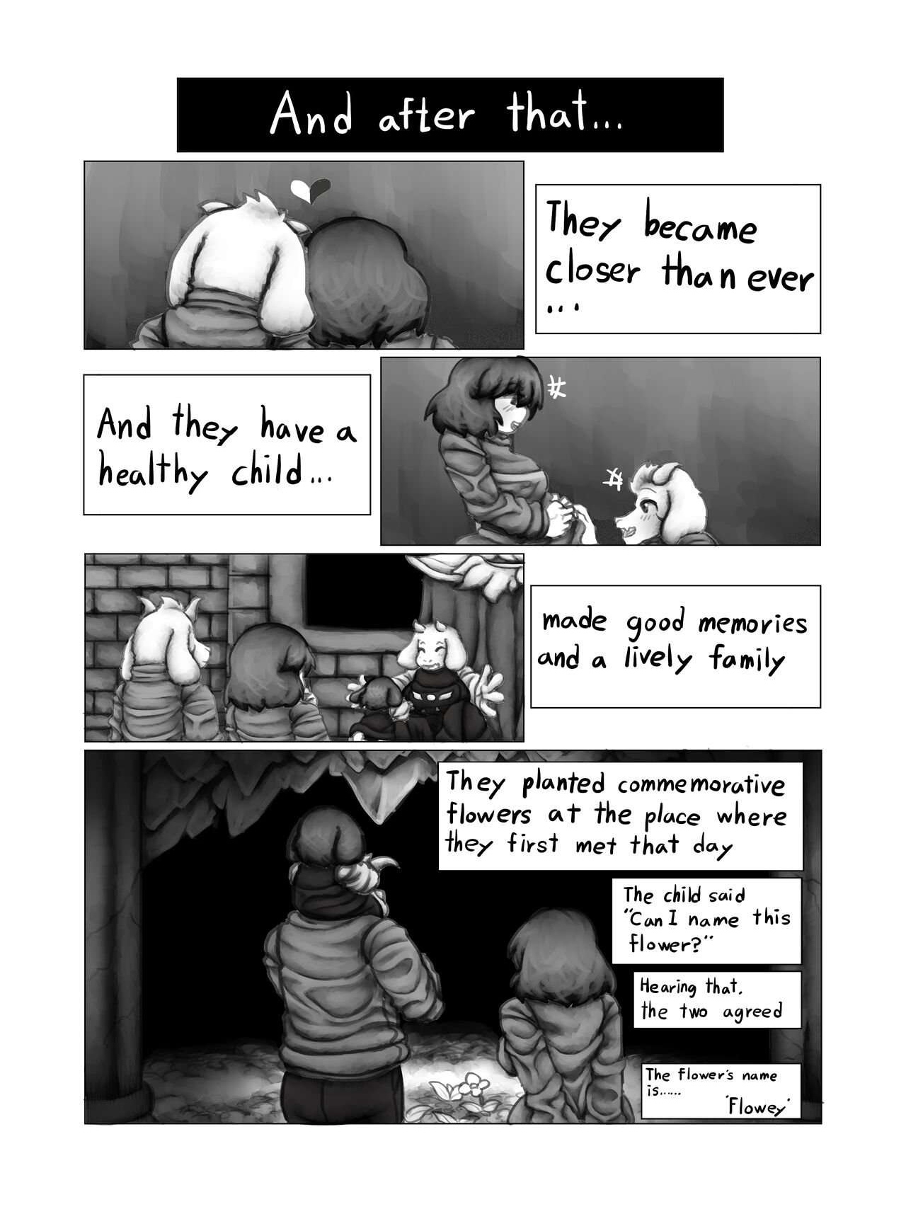 adoptive incest, adoptive siblings, aged up, anthro, asgore dreemurr, asriel dreemurr, big breasts, blush, boss monster, boss monster (undertale), breasts, chael dreemurr, chara, chasriel, comic page, excited, female, female chara, floppy ears, flower bed, flowers, fluffy ears, fluffy hair, furry, furry male, goat, goat boi, goat boy, happy, horns, human, human female, hybrid, if happy, interspecies, interspecies pregnancy, male, more chasriel, piggyback, piggyback ride, pregnant, pregnant female, repost, romantic couple, rosy cheeks, short hair, short-haired female, snuggle, snuggling, straight, talking to partner, toriel, undertale, voluptuous female, whitewo1f, wholesome