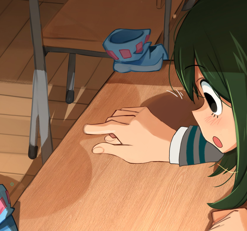 2d 2d_(artwork) 2d_artwork 3rd_party_edit anal anal_fingering anal_sex ass breasts female fingering gloves green_hair hair implied_nudity khyleri my_hero_academia sitting tagme thick_ass tooru_hagakure tooru_hagakure_(invisible) tsuyu_asui