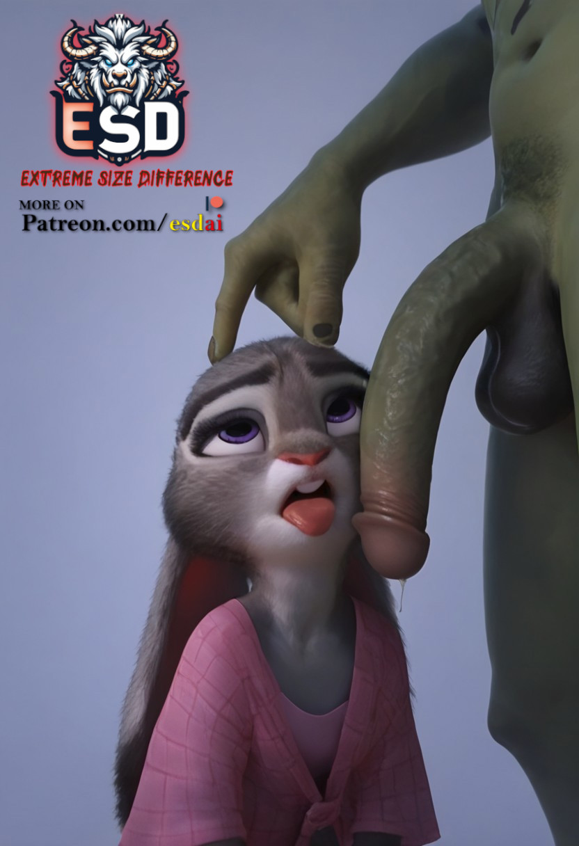 big_penis bigger_male cum cute cute_face ears_down esd esdai extreme_size_difference fat_cock fat_penis furry furry_female giant_penis judy_hopps oozing_cum orc orc_male purple_eyes rabbit rabbit_ears size_difference smaller_female tongue tongue_out zootopia