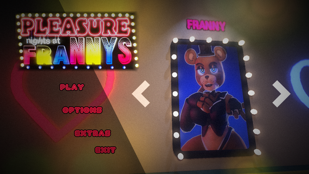 animatronic bear big_breasts blue_eyes breasts brown_bear eyeshadow female first_person_view five_nights_at_freddy's franny_(pleasure_nights_at_frannys) freddy_(fnaf) fur glowing_eyes looking_at_viewer machine robot rule_63