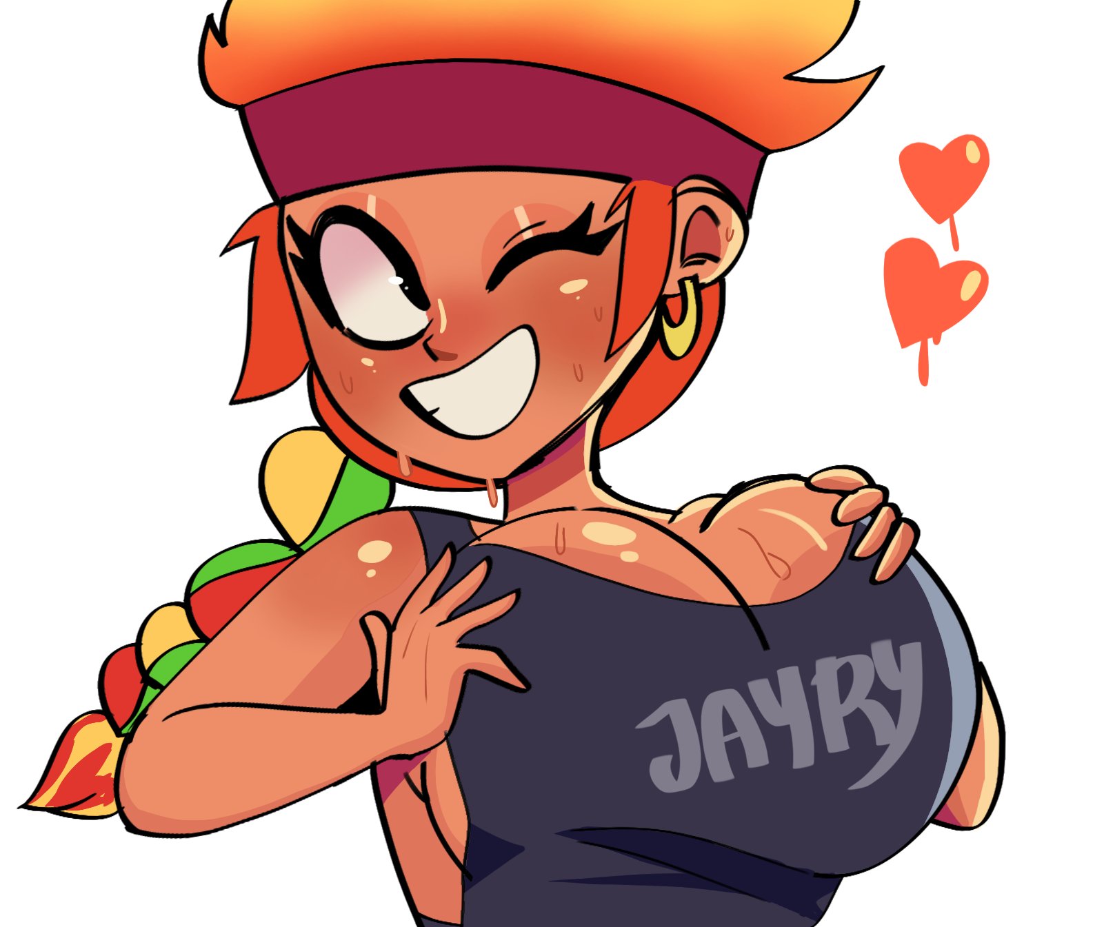 amber (brawl stars), big breasts, brawl stars, breasts, female, jaylin