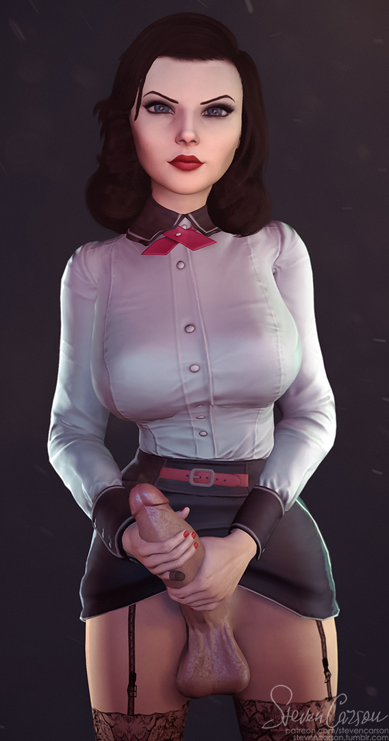 1futa, 3d, balls, balls under clothes, bioshock, bioshock infinite, bottomless skirt, breasts, burial at sea, cleavage, curvy, elizabeth comstock, erection, erection under clothes, erection under skirt, futa only, futadom, futanari, intersex, large breasts, large penis, looking at viewer, masturbation, no panties, oppai, penis, penis out, penis under clothes, penis under skirt, realistic, sagging balls, skirt, skirt lift, solo, solo futa, stevencarson, testicles, wide hips