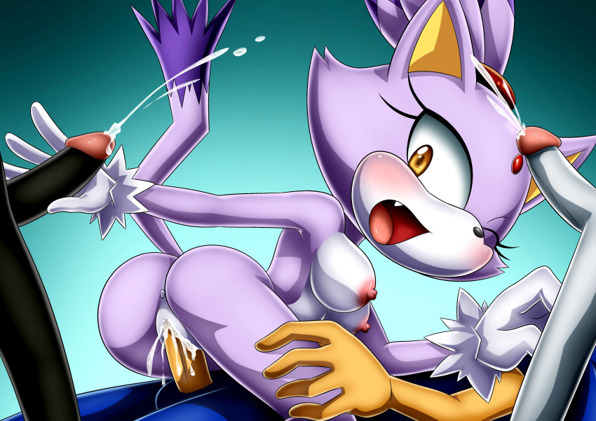 1girls, 3boys, anthro, anus, ass, bbmbbf, blaze the cat, blush, breasts, cum, cum in pussy, cumshot, feline, female, furry, hedgehog, looking back, male, mobius unleashed, one eye closed, palcomix, sega, sex, shadow the hedgehog, silver the hedgehog, sonic (series), sonic the hedgehog, sonic the hedgehog (series), straight