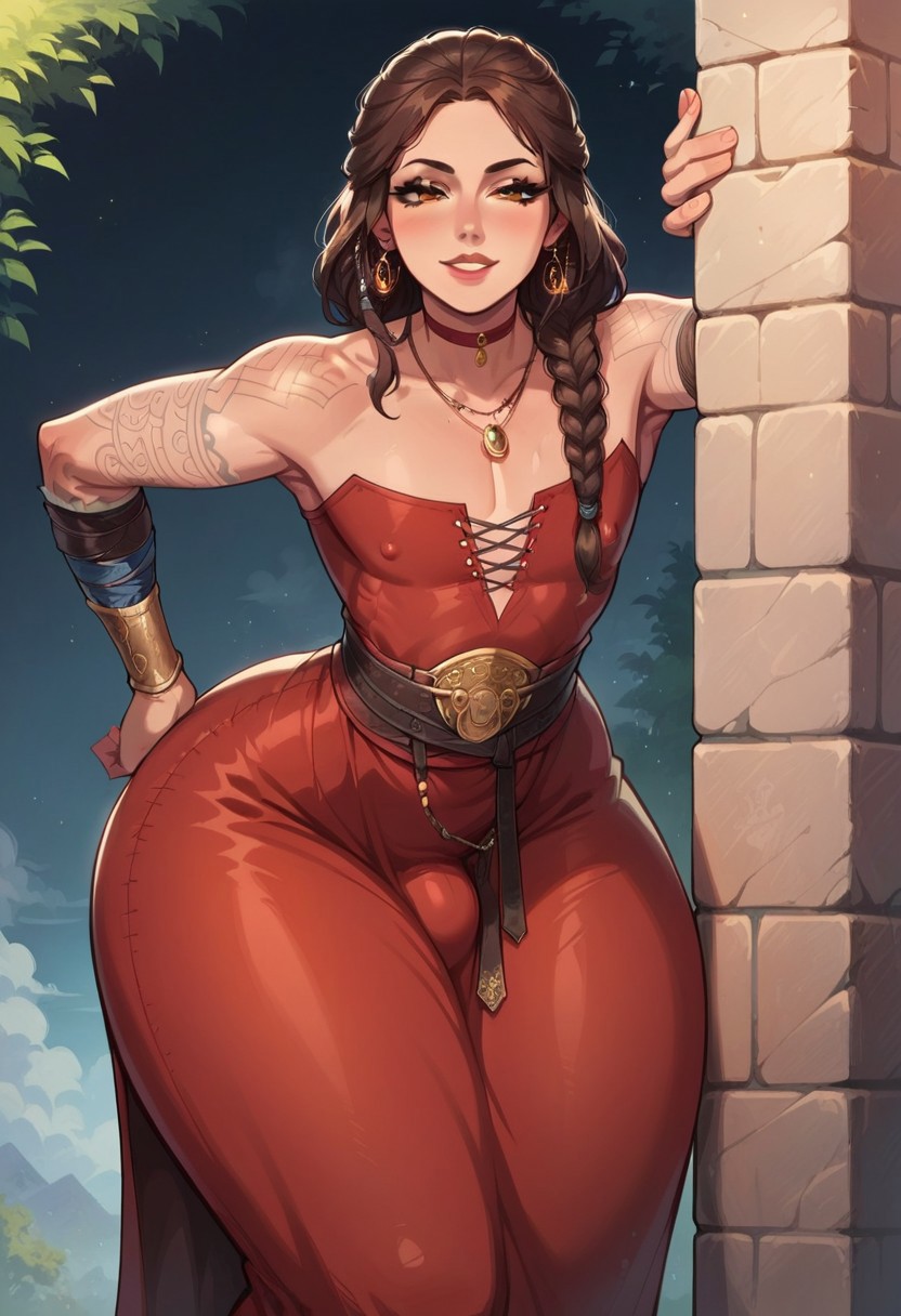 1boy ai_generated big_penis bottom_heavy bulge femboy femboyarashi freya_(god_of_war) genderswap_(ftm) god_of_war god_of_war_ragnarok hourglass_figure huge_ass looking_at_viewer rule_63 sexy small_waist thick_thighs thin_waist wide_hips