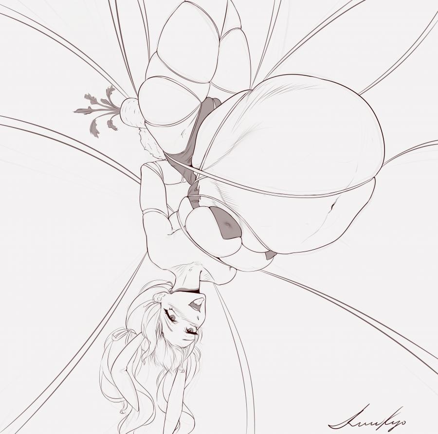 1girl, 1girls, ahe gao, ambiguous prey, anal plug, anal vore, animal ears, arms behind back, artist signature, bdsm, big breasts, big thighs, black and white, bondage, bound, breasts, buttplug, carrot, covered nipples, eyes rolling back, female, greyscale, hatsune miku, hyper belly, large breasts, long hair, monochrome, navel, object in ass, open mouth, playboy bunny, rabbit ears, rabbit hole (vocaloid), rabbit tail, skindentation, solo, struggling prey, tagme, tail, tied up, tongue, tongue out, twintails, twintails (hairstyle), upside-down, vocaloid, vore, vore belly, wide hips