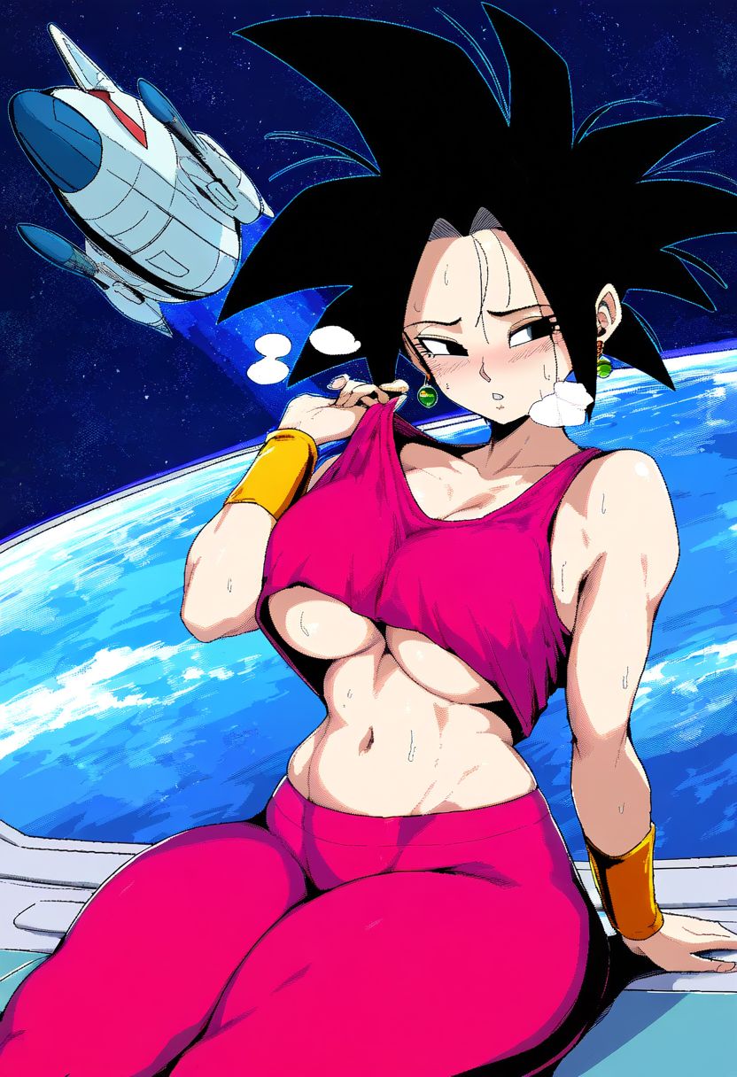 1girls ai_generated base_form_kefla black_hair bubble_ass bubble_butt clothed_female clothing curvy curvy_body curvy_female curvy_figure curvy_hips curvy_thighs dat_ass dragon_ball dragon_ball_super female female_only fusion kefla pink_clothes pink_clothing spiked_hair sudospritez tagme tight_clothing