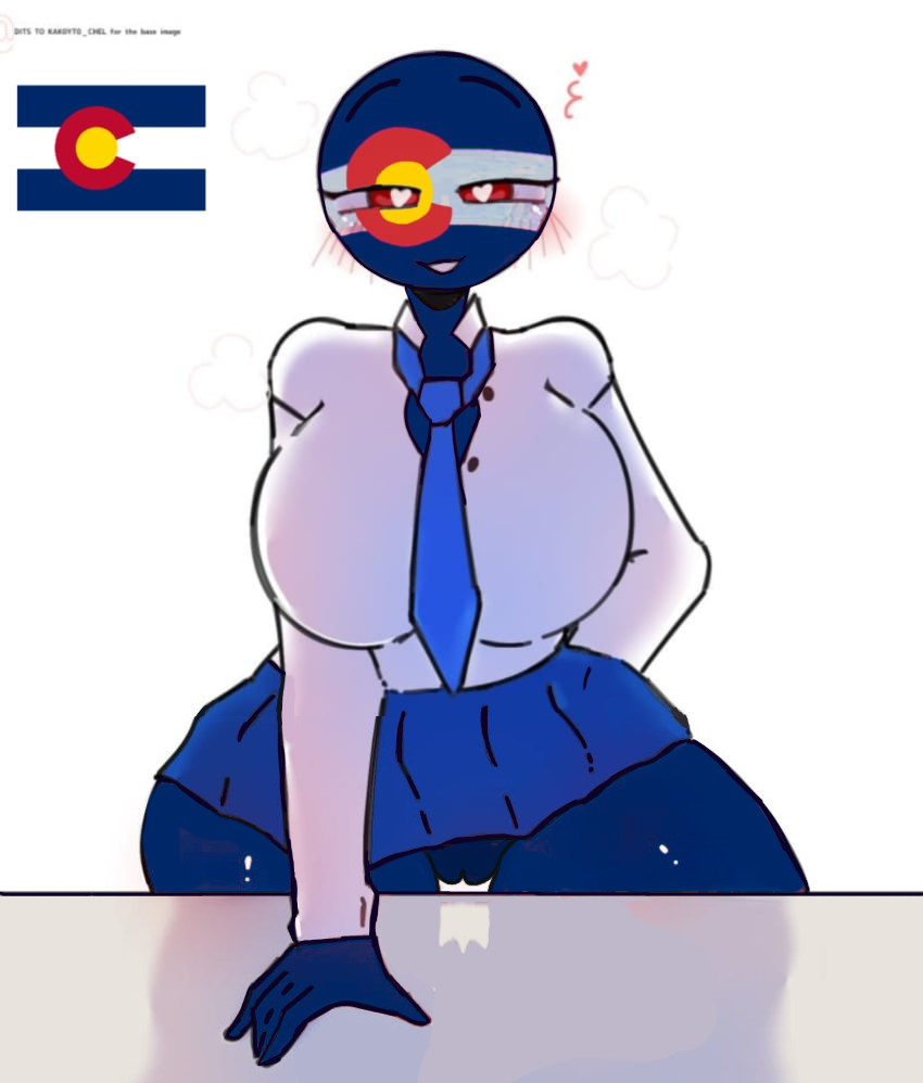 1girls asking asking_for_it asking_for_sex big_breasts blush blush_lines blushing_at_partner blushing_at_viewer blushing_female breasts colorado_(statehumans) colorado_is_best countryhumans countryhumans_girl cute cute_face cute_female cutie de-futafied defutafied dominant dominant_female domination female hand_on_hip heart-shaped_pupils heart_symbol kak0yt0_chel kak0yt0_chel_style pose seductive seductive_look seductive_smile table thicc_thighs thick_thighs