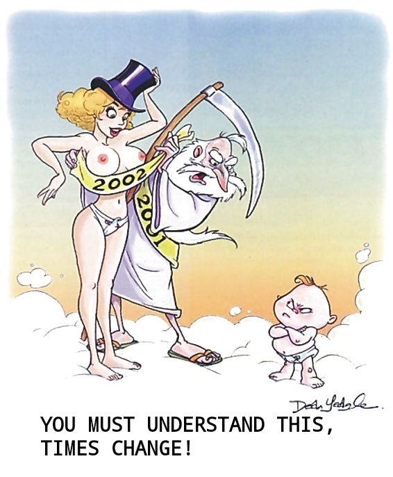 1man 2001 2002 2d baby big_boobs big_breasts blonde_hair boobs breasts cloth_diaper cloud comic_panel dean_yeagle father female hat new_year nipples nude nude_female safety_pin sky