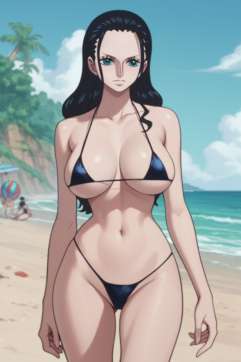 ai_generated anime_style clothing female female_only nico_robin one_piece one_piece_swimsuit visualart309