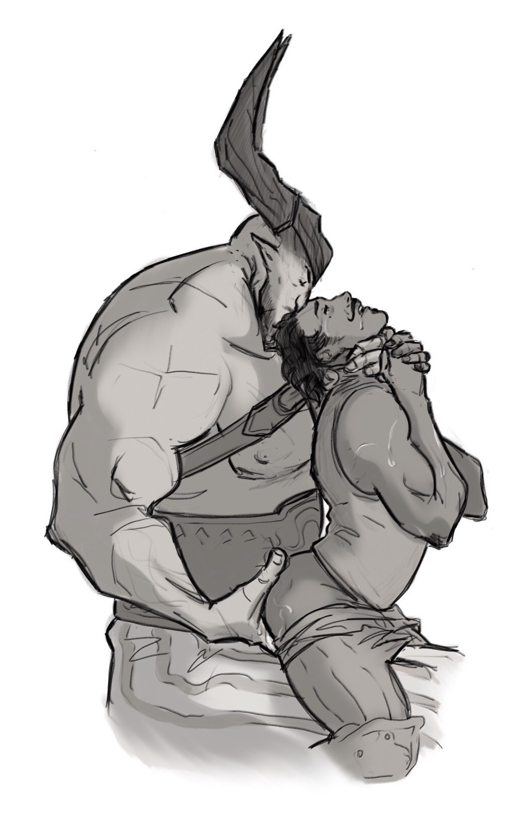 2boys anal anal_fingering anal_sex anal_sex anthro ass ass_cleavage bald bara beard_stubble beauty_mark black_and_white canon_couple choking closed_eyes colorless couple curvy curvy_body dark-skinned_male dark_hair dark_skin dominant_male domination dorian_pavus dragon_age dragon_age_inquisition drooling duo facial_hair fingering fingers_in_ass gay gay_male gay_sex half-dressed half_naked holding_partner horns human iron_bull kissing kissing kissing_head mage male male/male male_only male_penetrated male_penetrating male_penetrating_male mole monochrome moustache moustache pansexual_male pants pointy_ears qunari saliva scars sex shirt size_difference stubble submissive submissive_male sweat sweatdrop sweating unknown_artist video_games wet_ass yaoi