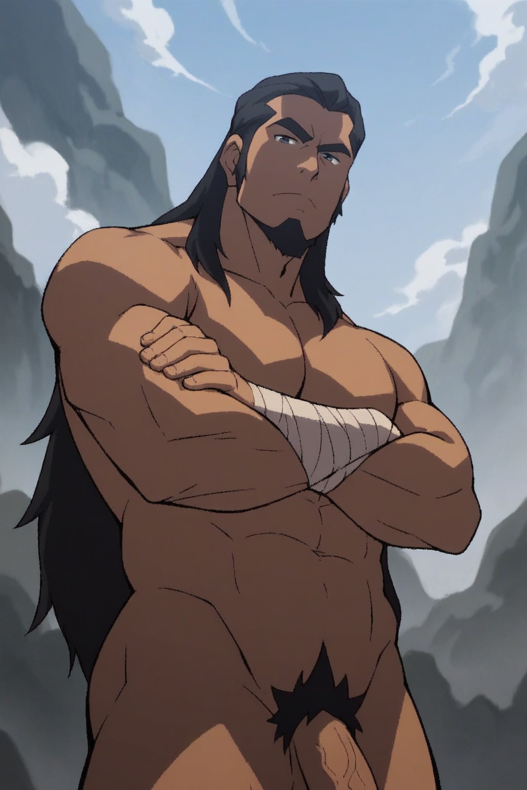 1boy ai_generated avatar_legends bara gay male male_only nsfw the_legend_of_korra tonraq water_tribe