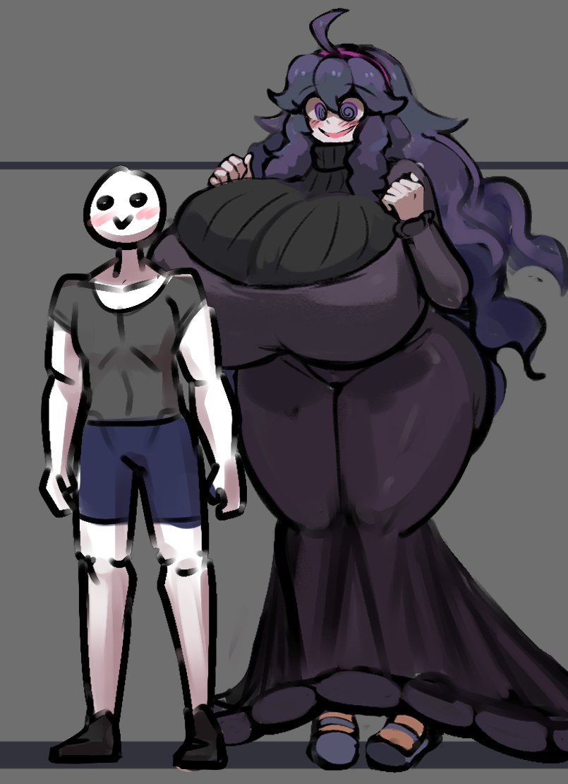 1boy 1boy1girl 1girls alternate_body_type alternate_breast_size anon anonymous_male breasts_bigger_than_head female gipehtyboon hex_maniac huge_breasts larger_female male male/female npc_trainer pokemon pokemon_xy smaller_male tagme twitter_link yboon