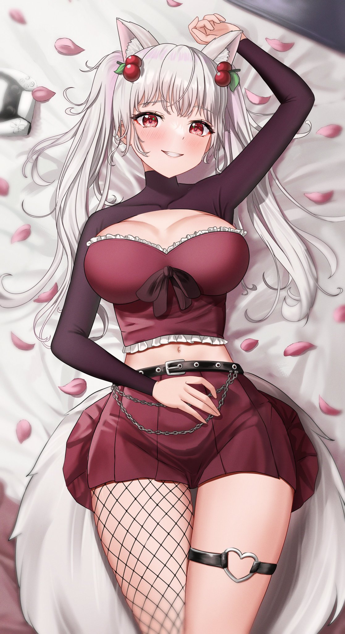 cherryvishu dakimakura furry kitsune virtual_youtuber vtuber