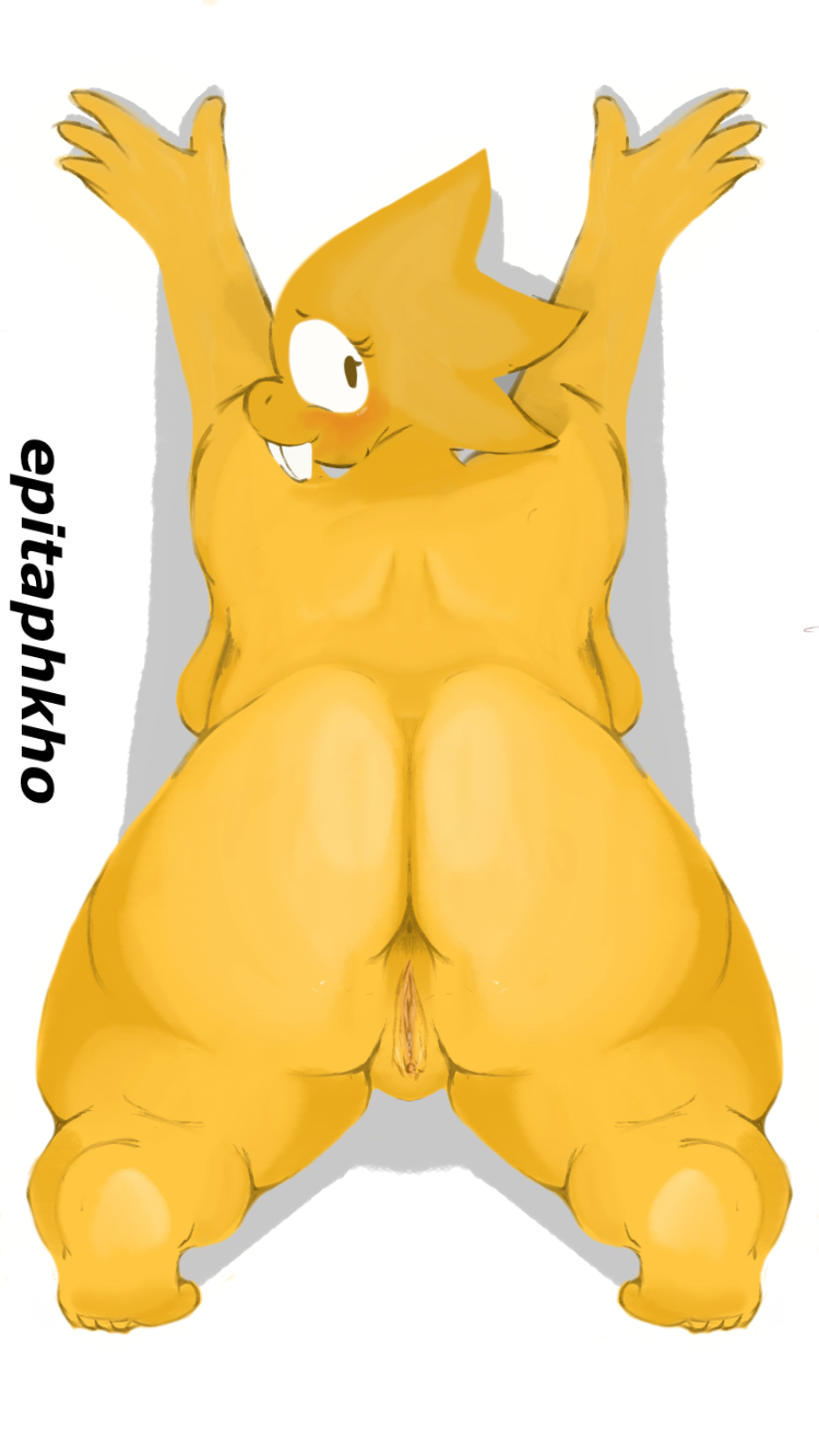 1girls 2018 2d against_wall alpha_channel alphys anthro anthro_only anus ass big_butt blush breasts buckteeth completely_nude completely_nude_female digital_media_(artwork) epitaphkho_(artist) feet female female_only huge_butt humanoid lizard lizard_girl lizard_humanoid looking_at_viewer looking_back nude nude_female presenting presenting_hindquarters pussy reptile scalie sideboob simple_background slightly_chubby smile solo standing teeth text thick_thighs transparent_background undertale undertale_(series) video_games yellow_body