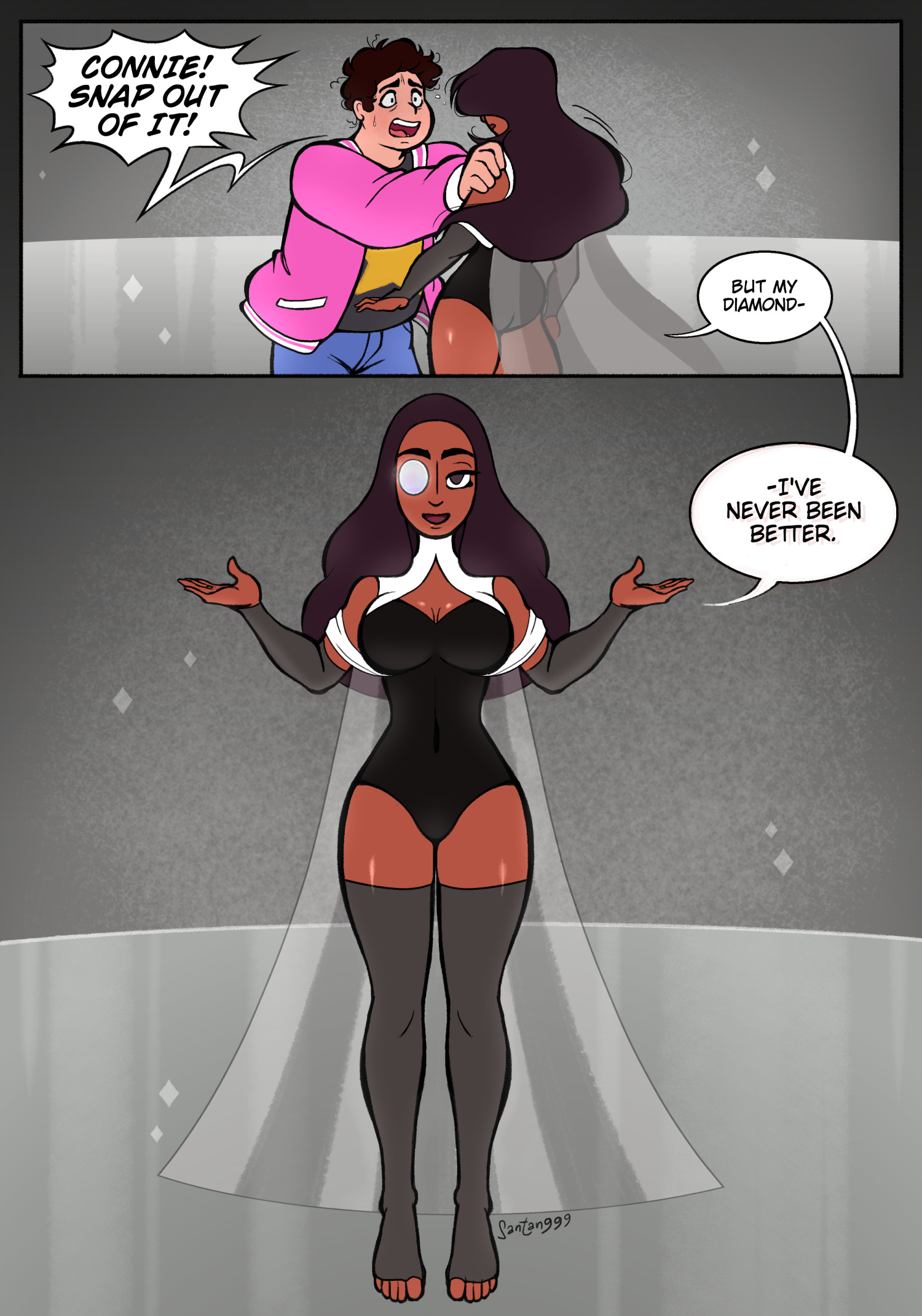brainwashed, chubby male, comic, connie maheswaran, feet, female, gemification, indian female, male, pearlification, sad, safe for work, santan999, steven quartz universe, steven universe, transformation