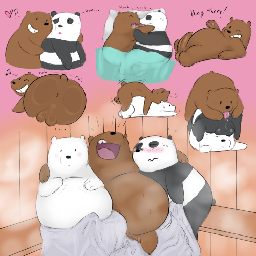 2017 anal ass backsack balls bear cartoon_network da~blueguy grizzly_bear heart male male_only mammal oral panda penis polar_bear rimming sauna sex we_bare_bears