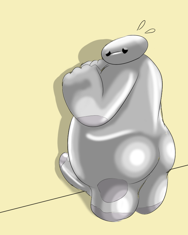 2016 ass baymax big_hero_6 da~blueguy disney looking_at_viewer male male_only marvel penis slightly_chubby sweat