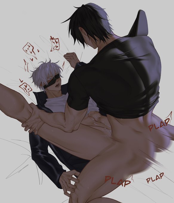 anal, anal sex, ass, balls, black hair, blindfold, blue eyes, fucked silly, gay, gay anal, gay domination, gay sex, jujutsu kaisen, male, male penetrated, male penetrating, male penetrating male, male/male, muscular, muscular male, old male, older male, open legs, pecs, pectorals, penetration, penis, satoru gojo, sex, testicles, toji fushiguro, white hair, yaoi