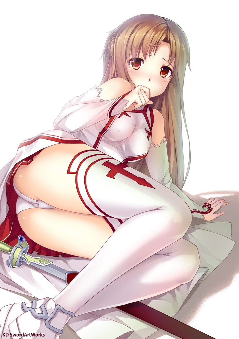 big_ass big_breasts fear panties skirt sword_art_online tears yuuki_asuna