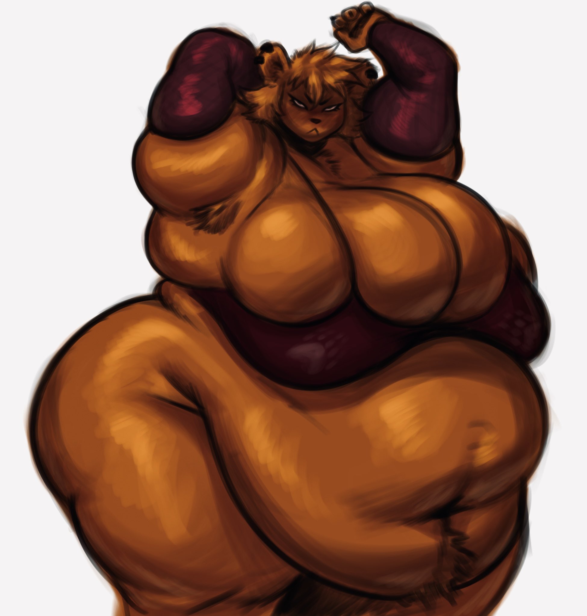 :<, 1girls, anthro, anthro only, arm sleeves, armpit hair, armpits, armwear, ass, ass bigger than head, bbw, bear, belly, big arms, big ass, big breasts, big butt, blonde hair, bottomless, breasts, breasts bigger than head, bri (kaboodledoodles), bubble butt, butt, choker, chubby, chubby female, clothing, curvaceous, curvy, curvy figure, ear piercing, fat, fat arms, fat ass, female, female anthro, female only, furry, furry female, furry only, heavy, heavy breasts, hips, huge ass, huge belly, huge breasts, huge butt, hyper ass, hyper breasts, looking at viewer, morbidly obese, morbidly obese anthro, morbidly obese female, mostly clothed, narrowed eyes, neckwear, obese, obese anthro, obese female, overweight, overweight anthro, overweight female, pawpads, piercing, piercings, sickvik99, solo, solo female, thick thighs, thighs, ursid, voluptuous, voluptuous female, white background, wide hips