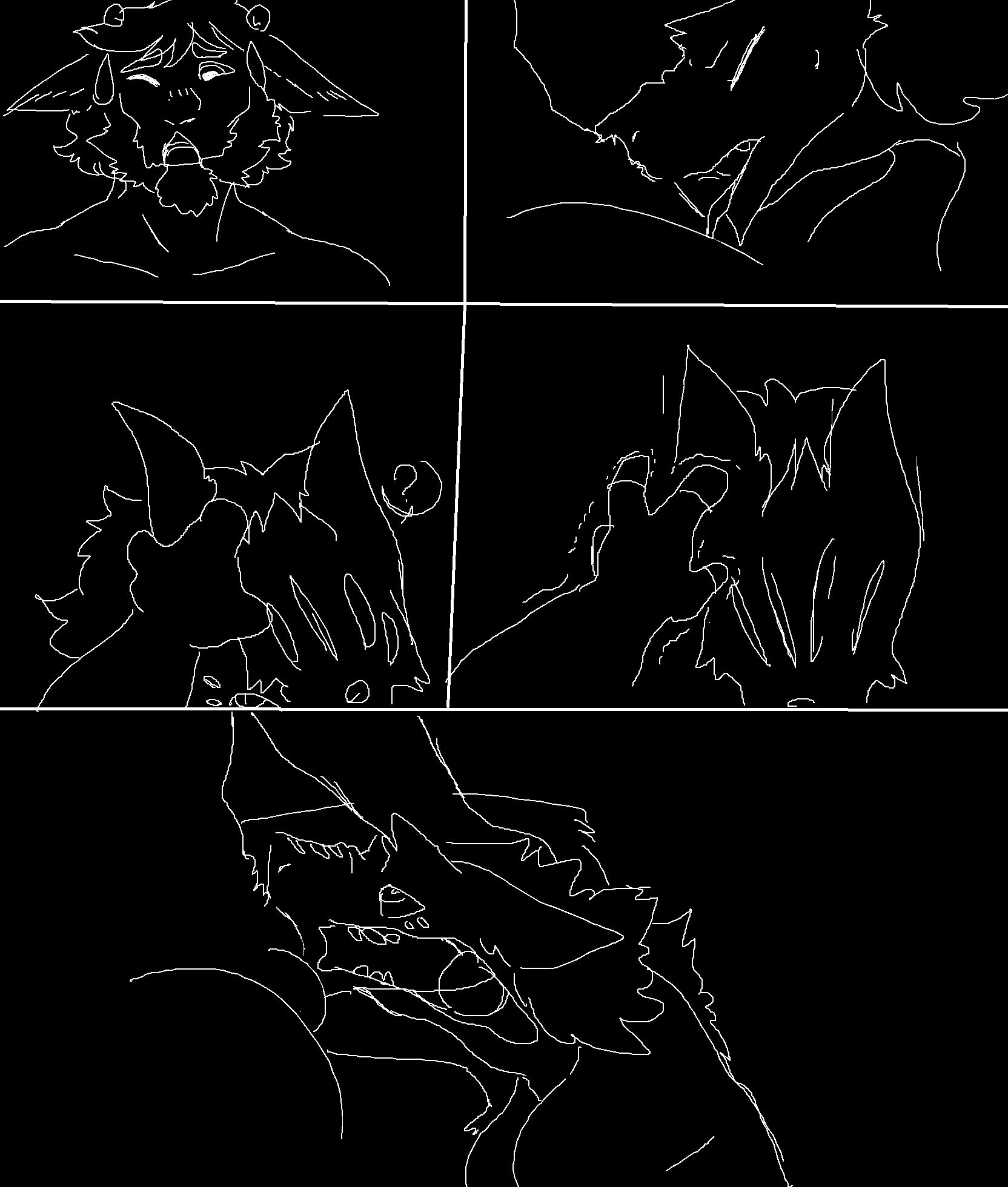 agudner anthro balls beard comic digital_media_(artwork) duo erection facial_hair fish-ears fur hair horn humanoid_penis male mammal muscular nude open_mouth oral penis sergal simple_background yaoi