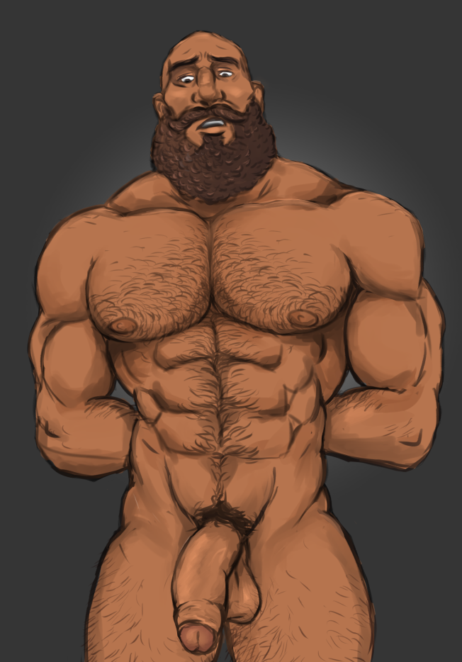 1boy abs bald balls ballsack bara beard beefy big_pecs body_hair brown_eyes brown_pubic_hair chest_hair civilization civilization_vi dark_skin dilf foreskin gilgamesh_(civilization) grey_background hairy hairy_arms hairy_chest hairy_legs hairy_male huge_pecs human intact long_beard looking_down male male_chest male_focus male_nipples male_only masculine mature mature_male muscles muscular muscular_male naked nipples nude nude_male partially_retracted_foreskin pecs pectorals penis pubes pubic_hair restrained scrotum semi-erect simple_background six_pack solo solo_focus solo_male standing tan tan_body tan_skin testicles toned toned_body toned_male uncut