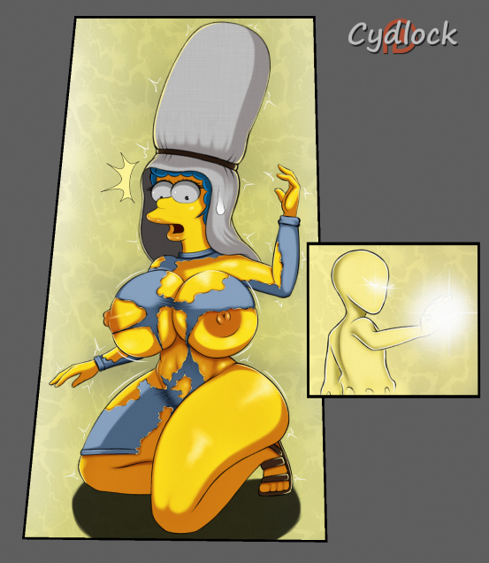alternate breast size, ass, big ass, big breasts, breast expansion, breast growth, breast growth (enlargement), breasts, cydlock, expansion, exposed breasts, faceless male, female, male, marge simpson, the simpsons, torn clothes