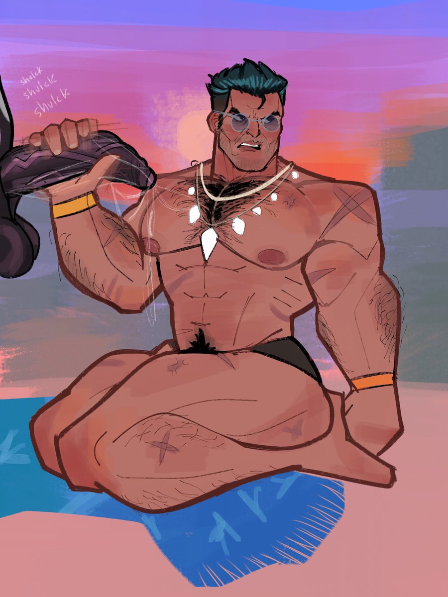 2boys, abs, bara, beach, beach background, boner, chest hair, cum, cumming, erection, gay, hairy, hairy chest, handjob, male, male only, marvel, marvel comics, marvel rivals, masturbating, masturbation, necklace, pubic hair, punisher (aqua arsenal), punisher (francis castle), punisher (marvel comics), punisher (marvel rivals), spider-man (series), sprungtrapped, sunglasses, symbiote, venom (marvel rivals), venom (marvel), yaoi