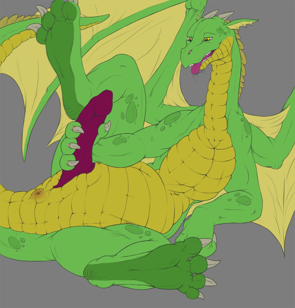 4_toes dragon dragon_(jane_and_the_dragon) green_scales jane_and_the_dragon male_only narse qubo tagme yellow_eyes