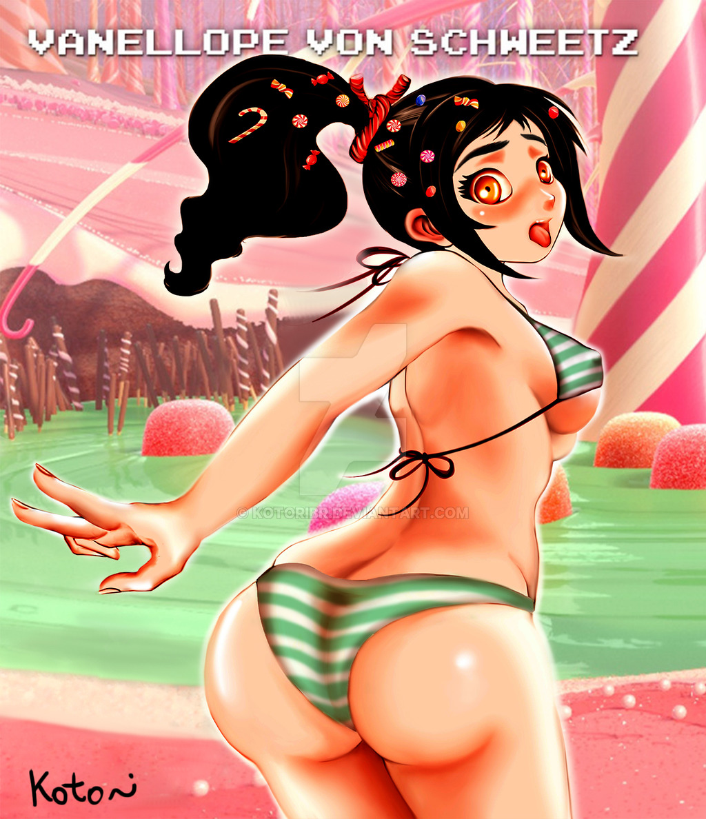 aged up, bikini, disney, female, kotoribr, solo, v, vanellope von schweetz, wreck-it ralph