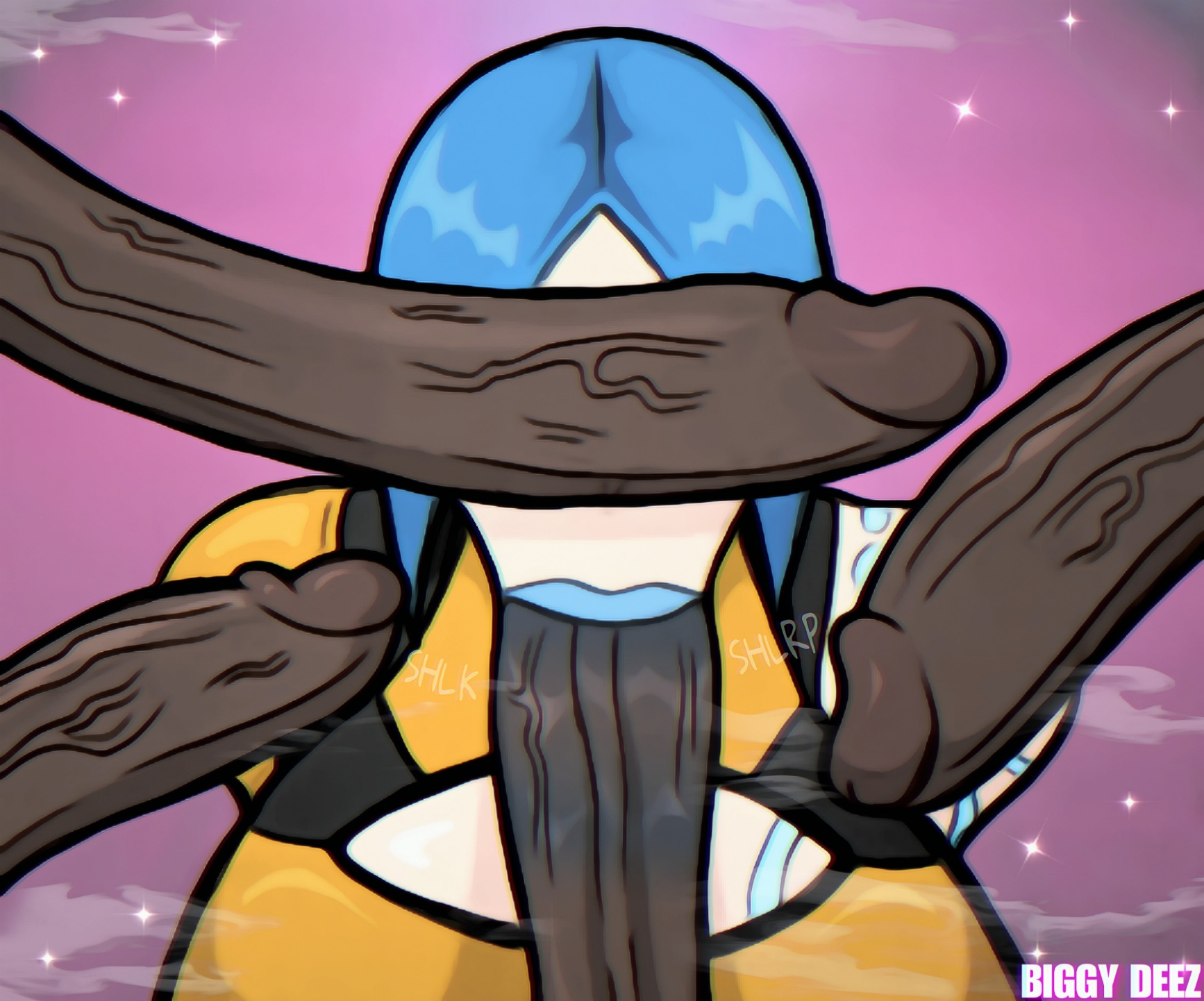 1girls, 4boys, biggy deez, blue hair, blue lipstick, body markings, borderlands, borderlands 2, breasts, cleavage cutout, cock, dark skin, dark-skinned male, facing viewer, female, huge breasts, huge penis, interracial, light skin, light-skinned female, lipstick, male, maya (borderlands), multiple boys, multiple males, penis, penis over eyes, siren (borderlands), siren markings, surrounded by penises, tagme, tattoo, veins, veiny, veiny penis