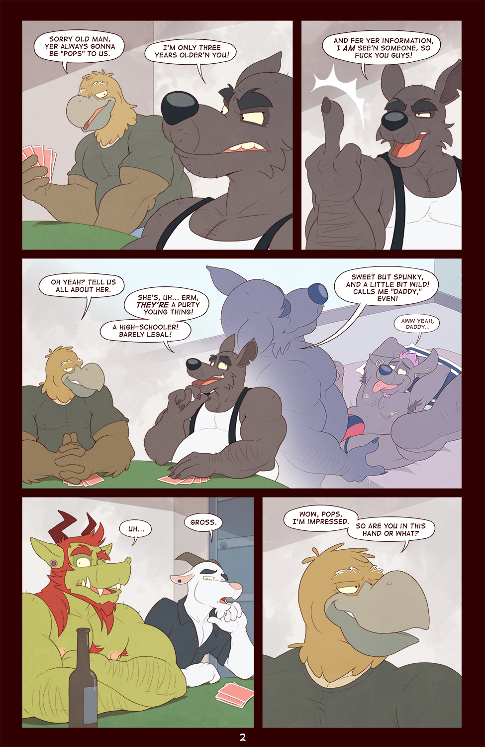 anthro anti_dev avian bird caprine comic daddy_kink dragon duo father father_and_son furry goat gunnar gunnar's_dad incest incestaroos kangaroo male mammal marsupial page_2 parent son yaoi