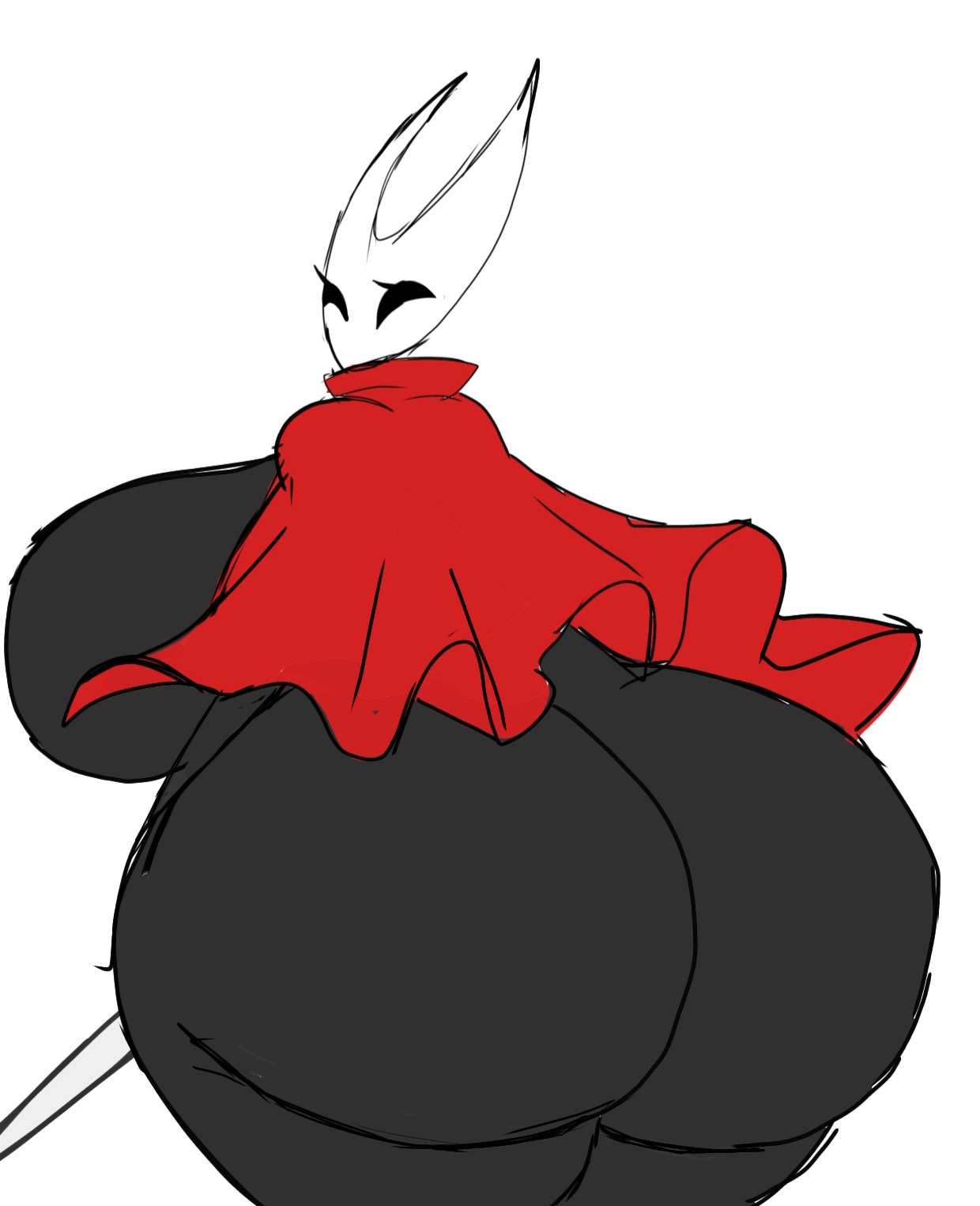 1female, 1girls, ass, big ass, female, female only, hollow knight, hollow knight: silksong, hornet (hollow knight), momiji (artist), round ass, solo, solo female, tagme