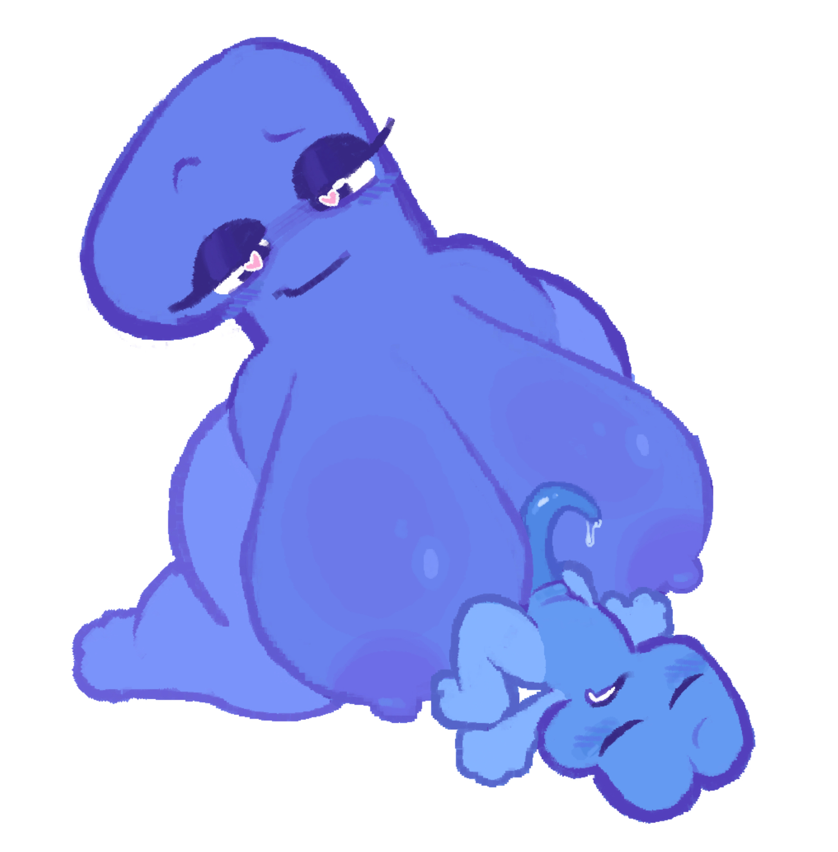 1boy1girl, algebralien, battle for dream island, bfdi, breasts, female, femdom, four (bfb), huge breasts, labbit1337, male, object shows, one (bfdi), penis, stonerobjectum, tapering penis