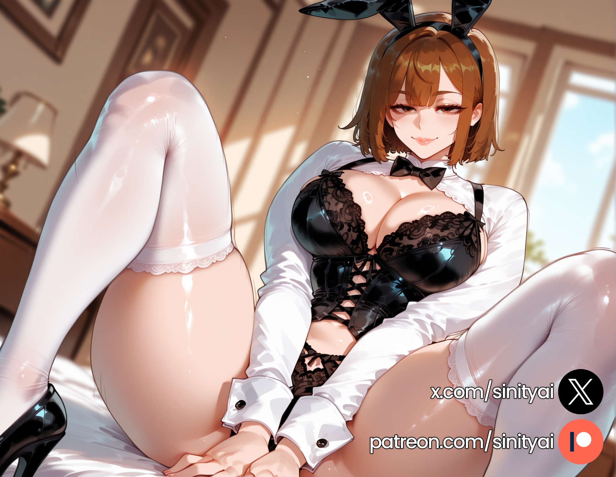 1girls, 2025, ai generated, ass, big ass, big breasts, blurred background, blurry background, breasts, depth of field, female, hi res, high quality, high resolution, highres, huge ass, huge breasts, huge thighs, jujutsu kaisen, kugisaki nobara, nobara kugisaki, orange eyes, orange hair, patreon, patreon link, patreon logo, patreon url, patreon username, short hair, sinity, small waist, thick thighs, thin waist