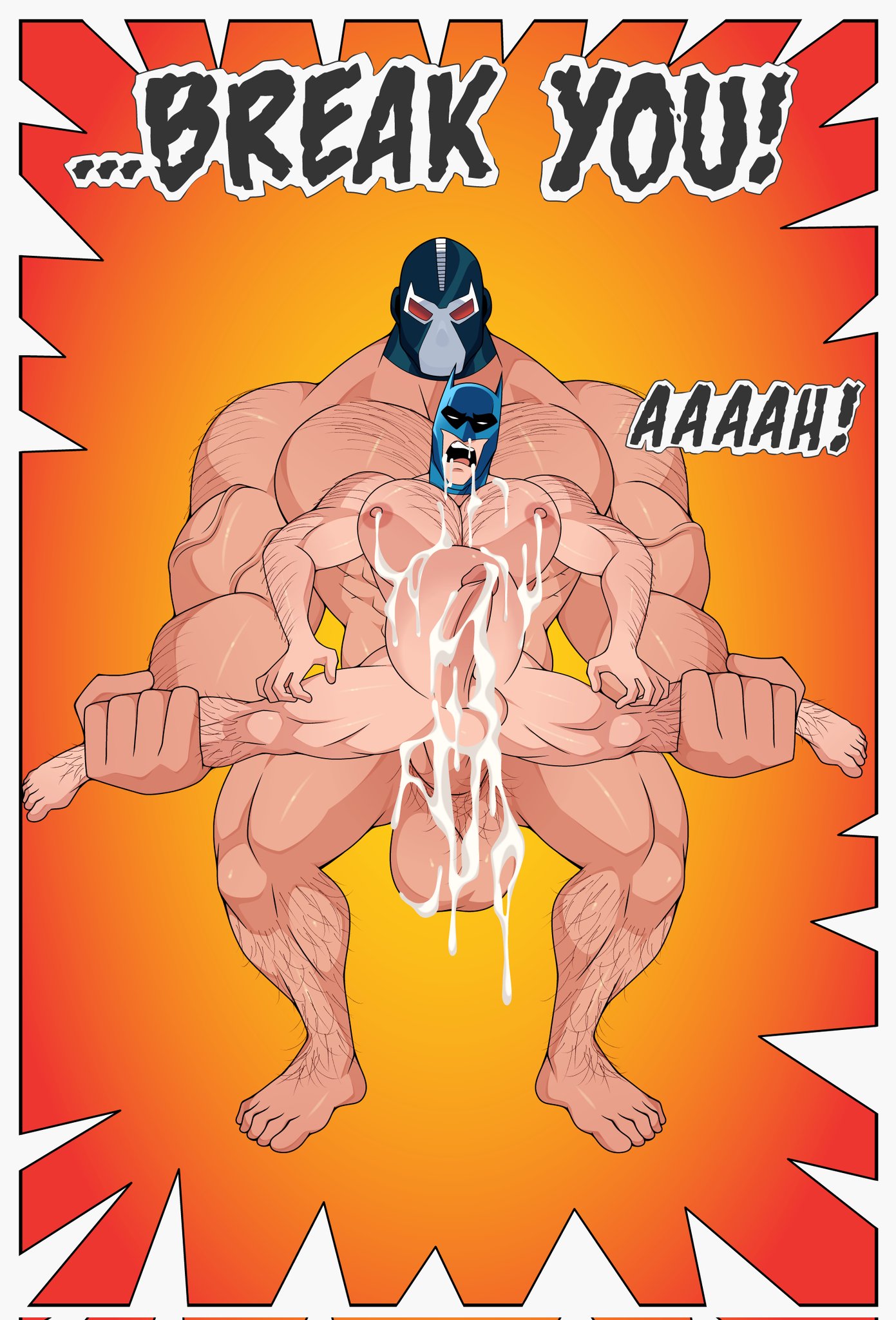 2025, 2boys, abs, anal, anal sex, arm hair, ass, back, back muscles, balls, bane, bara, batman, batman (bruce wayne), batman (series), big ass, big balls, big dom small sub, big muscles, big nipples, big pecs, big penis, bruce wayne, carrying, carrying partner, chest hair, commission, cum, cum on back, cum on balls, cum on body, cum on penis, cumshot, daddy, dc comics, dilf, dominant, dominant human, dominant male, domination, duo, ejaculation, erect nipples, erection, gay, hair, holding partner, huge balls, huge cock, huge muscles, huge nipples, huge pecs, human, human dominating human, human on human, hunk, larger human, larger male, leg hair, legs apart, male, male only, male/male, mammal, mask, masked male, mature, mature male, muscles, muscular, muscular human, muscular male, navel, nipples, nude, orgasm, pecs, penis, rape, sex, simultaneous orgasms, size difference, smaller human, smaller male, submissive, submissive human, submissive male, superhero, supervillain, topless, topless male, yaoi, yuunsfw