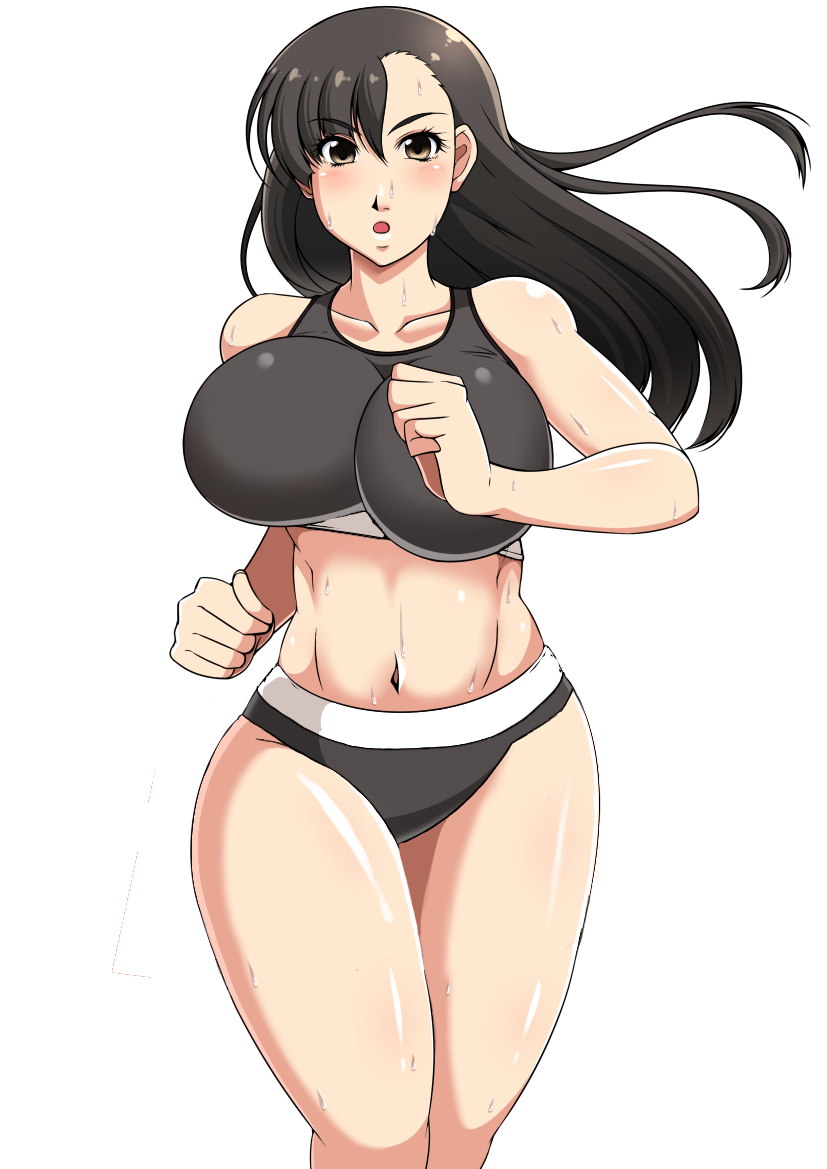 breasts, edit, female, final fantasy, final fantasy vii, sports bra, thighs, tifa lockhart, underwear