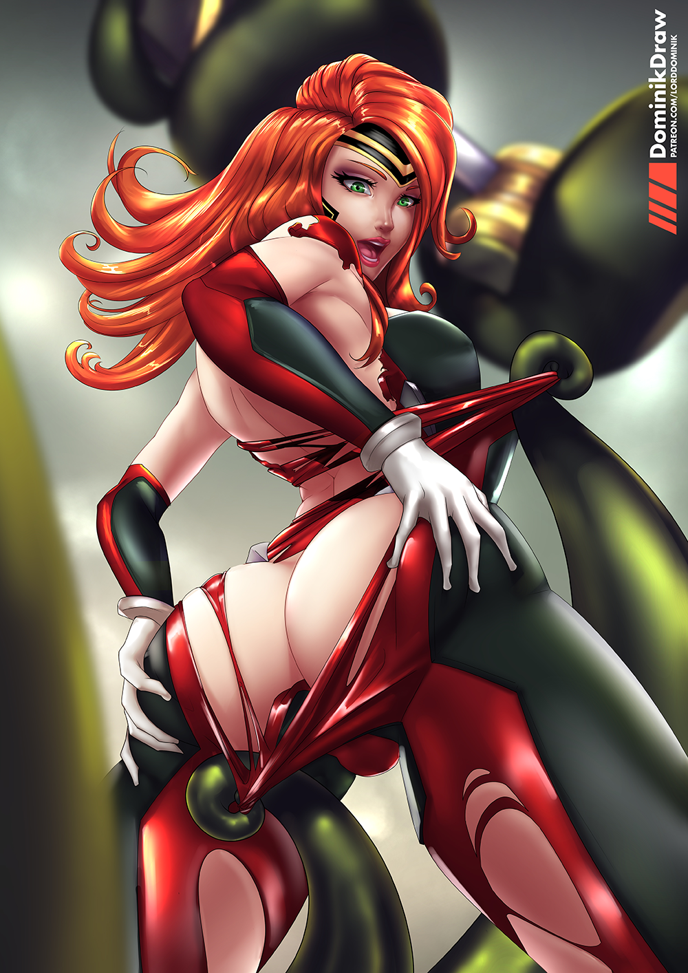 ass breasts cleavage female female_only gun_goddess_miss_fortune league_of_legends lord_dominik miss_fortune solo steel_valkyries_series