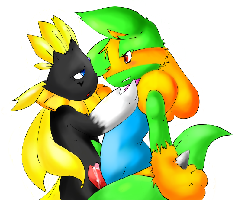 2009 2boys 3_fingers alternate_color belly big_ears black_fur blue_eyes blue_fur canine claw collar colorful cum cum_on_penis eyelashes fan_characters frottage gay green_fur half-closed_eyes inkcookie interspecies lucario male male_only nintendo nude paws penis penises_touching pokemon pokemon_dppt red_eyes small_penis smile spikes tail teeth video_games weavile yaoi yellow_fur