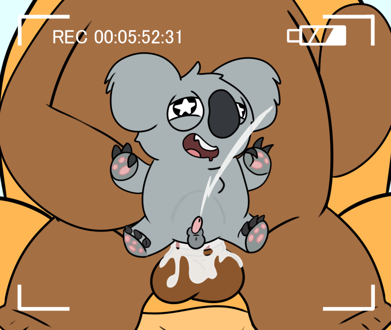 2018 anal anal_sex bear bunnybara cartoon_network cum cum_in_ass cum_inside duo grizzly_(wbb) grizzly_bear inside koala male mammal marsupial nom_nom_(wbb) penetration recording size_difference we_bare_bears yaoi