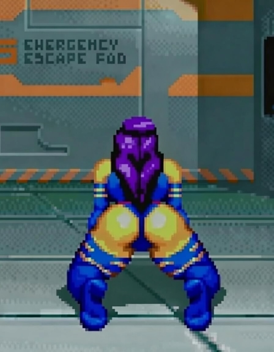 ai ai_art ai_generated ass big_ass big_butt booty marvel marvel_vs._capcom_2 pixel pixel_art psylocke purple_hair thighs wide_hips x-men