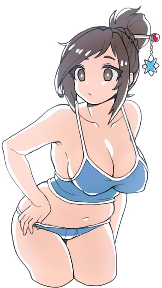 1girls, asian, big breasts, bikini, breasts, brown eyes, female, female only, jorin, mei (overwatch), overwatch, solo, tagme