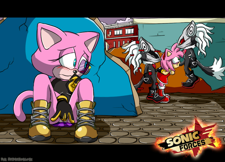 2boys 2girls ambiguous_penetration amy_rose blue_eyes blush boots breasts camellia_the_cat city custom_character_(sonic_forces) female fingering fingering_self hedgehog hedgehoglove infinite_(sonic) jackal male mammal masturbation multiple_females multiple_males nipples oral partially_clothed penetration penis pink_fur pussy sex sitting sonic_(series) sonic_forces spread_legs spreading straight